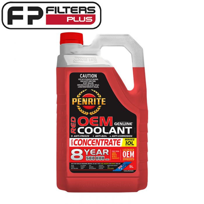Coolred005 Penrite OEM Red Concentrate Coolant Perth Melbourne Sydney Australia