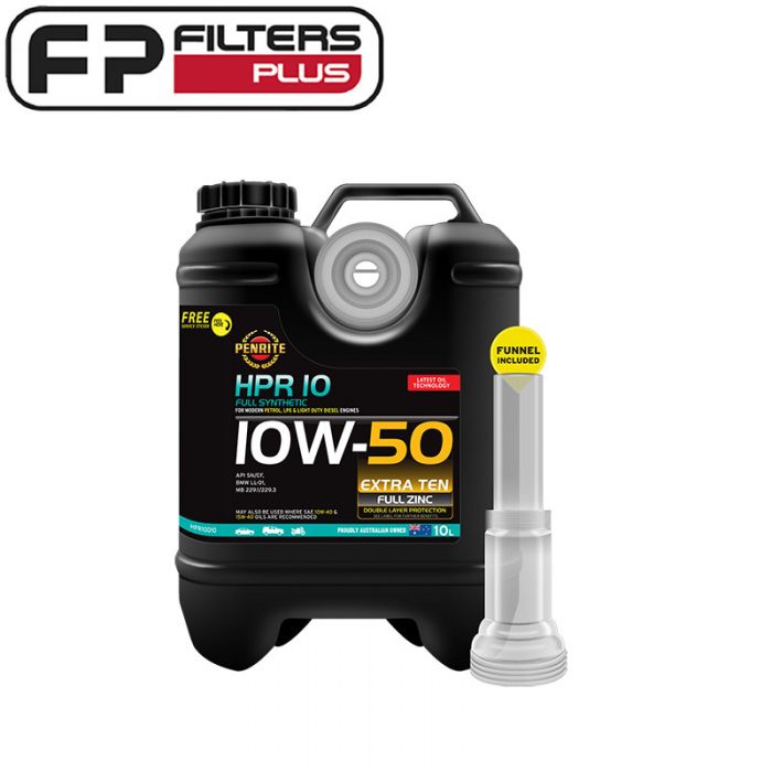 HPR10010 Penrite HPR 10 Full Synthetic Engine oil 10W50 Perth 10 Litres Sydney Melbourne