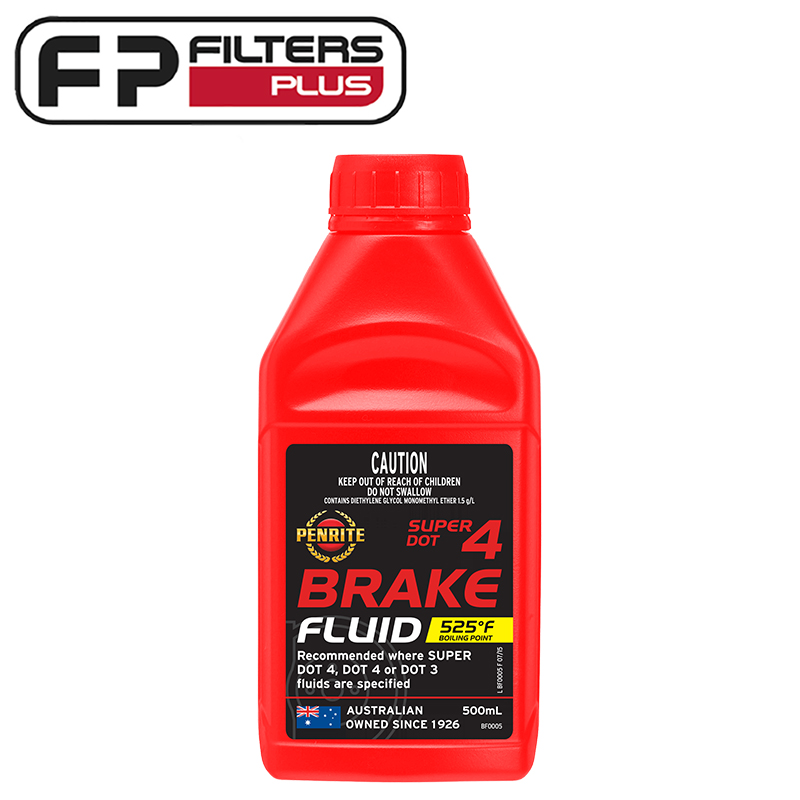 BF0005 Penrite DOT4 Brake Fluid Filters Plus WA 500ml