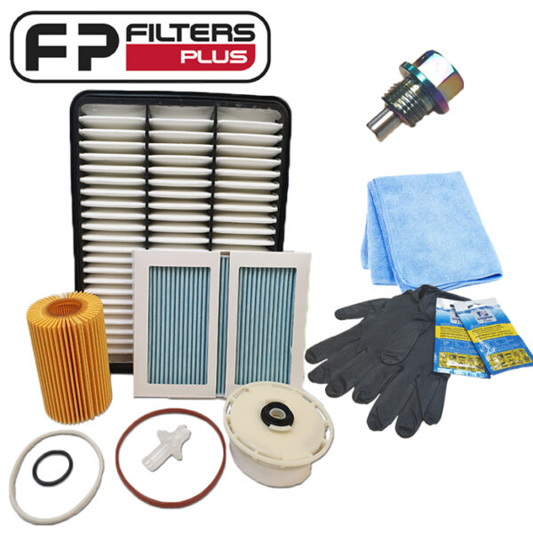 FK002 Filters Plus Service kit Perth fits Toyota Landcrusier 70 Series Melbourne With Bonus Sump Plug Gloves and cleaning kit Sydney