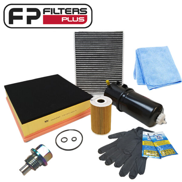 FK005 Filters Plus Full Service Kit Perth Fits VW Amarok Melbourne 2.0L Turbo Diesel Brisbane with magnetic sump plug